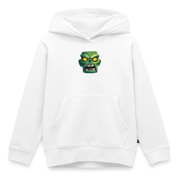 zombie pour la soirée de Halloween - Sweat Premium à capuche enfant bio - blanc - Devant - AI Model Kid Female (0cm)