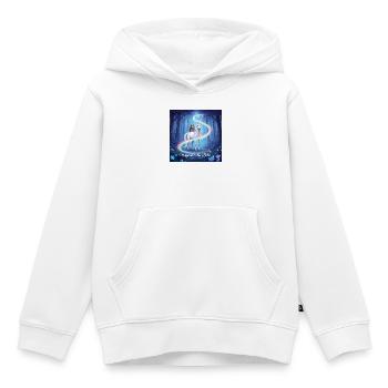 Signpost of Light in the Unicorn Forest - Kids Premium Organic Hoodie - white - Front - AI Model Kid Female (0cm)
