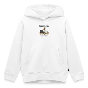 Donnerstag Büroente Meme - Kinder Premium Organic Hoodie - Weiß - Vorne - AI Model Kid Female (0cm)