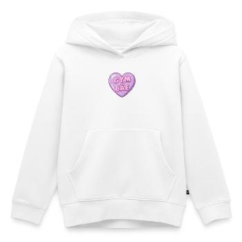 Gym Is Bae Bubble Coeur Pastel Dessin animé - Sweat Premium à capuche enfant bio - blanc - Devant - AI Model Kid Female (0cm)