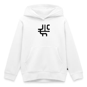 Motif de filet de canne noir - Sweat Premium à capuche enfant bio - blanc - Devant - AI Model Kid Female (0cm)