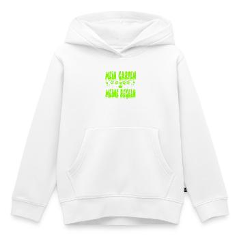 Jardin - Sweat Premium à capuche enfant bio - blanc - Devant - AI Model Kid Female (0cm)