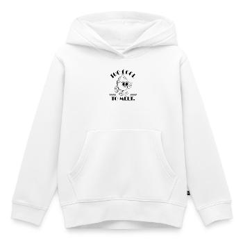 Trop froid pour fondre - Design de crème glacée rétro - Sweat Premium à capuche enfant bio - blanc - Devant - AI Model Kid Female (0cm)