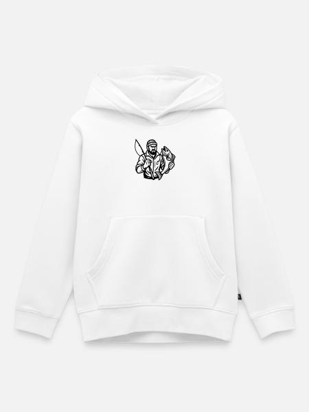 Angler - Kinder Premium Organic Hoodie - Weiß