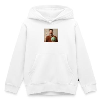 Étincelle d’idées et tirelire - Sweat Premium à capuche enfant bio - blanc - Devant - AI Model Kid Female (0cm)