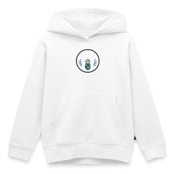 Sanfte Wickelbabysymbol individuel anpassbar - Kinder Premium Organic Hoodie - Weiß - Vorne - AI Model Kid Female (0cm)