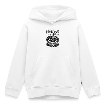 Punkie Night Jack O'Lantern Schwarzes Design - Kinder Premium Organic Hoodie - Weiß - Vorne - AI Model Kid Female (0cm)