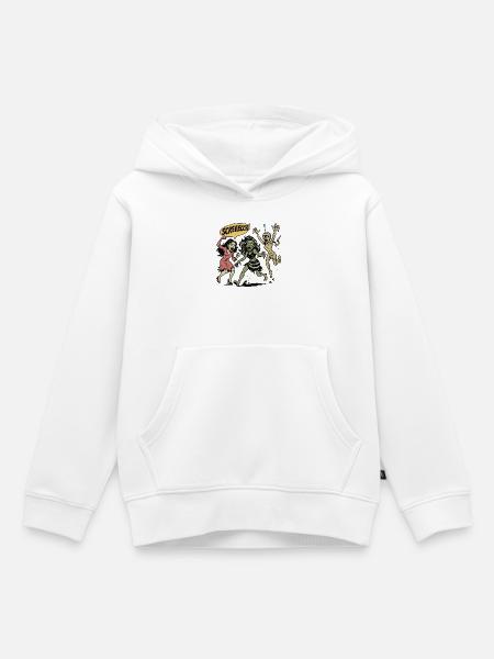 Zombie-Trio im Screaming-Comicstil - Kinder Premium Organic Hoodie - Weiß