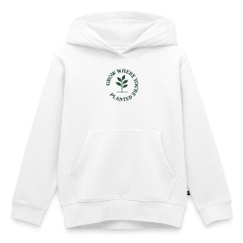 Wachsen, wo du bist - Kinder Premium Organic Hoodie - Weiß - Vorne - AI Model Kid Female (0cm)