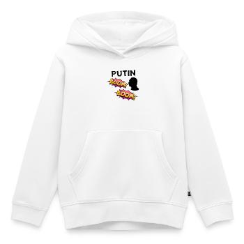 Putin BOOM COMIC Book Explosion of Colors - Kids Premium Organic Hoodie - white - Front - AI Model Kid Female (0cm)