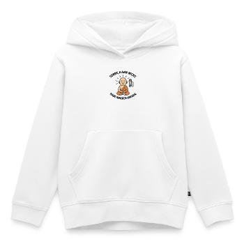 Innerer Frieden Mönch Spruch - Kinder Premium Organic Hoodie - Weiß - Vorne - AI Model Kid Female (0cm)
