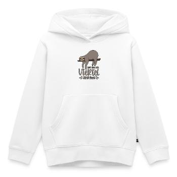 Faultier Schlafmütze Nur noch ein viertel Jährchen - Kinder Premium Organic Hoodie - Weiß - Vorne - AI Model Kid Female (0cm)
