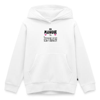 En Manque De Bienveillance - Sweat Premium à capuche enfant bio - blanc - Devant - AI Model Kid Female (0cm)