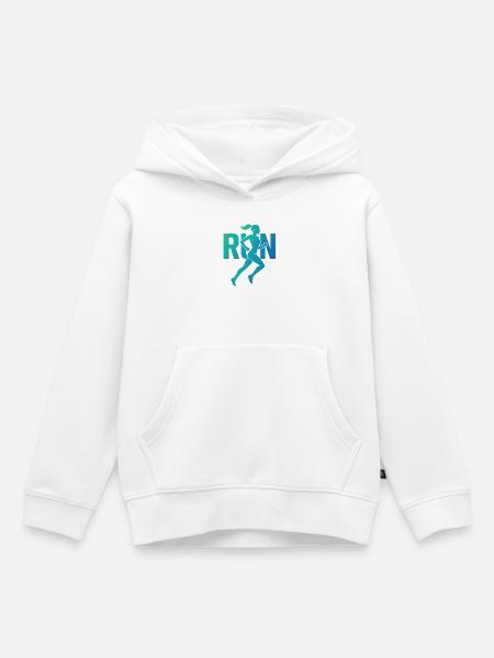 Schöne Sportlerin - Kinder Premium Organic Hoodie - Weiß