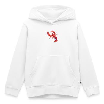 Homard rouge, illustration à l'aquarelle vive - Sweat Premium à capuche enfant bio - blanc - Devant - AI Model Kid Female (0cm)