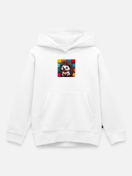 Igel - Kinder Premium Organic Hoodie - Weiß