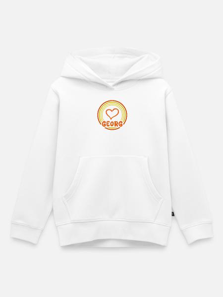 Name Georg - Kinder Premium Organic Hoodie - Weiß