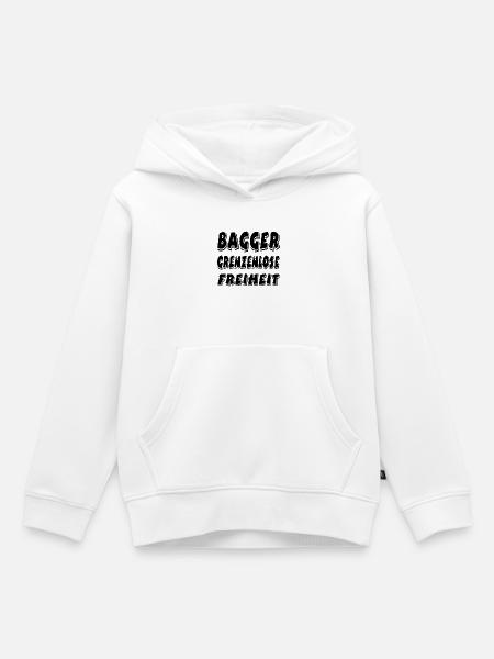 Bagger - Kinder Premium Organic Hoodie - Weiß