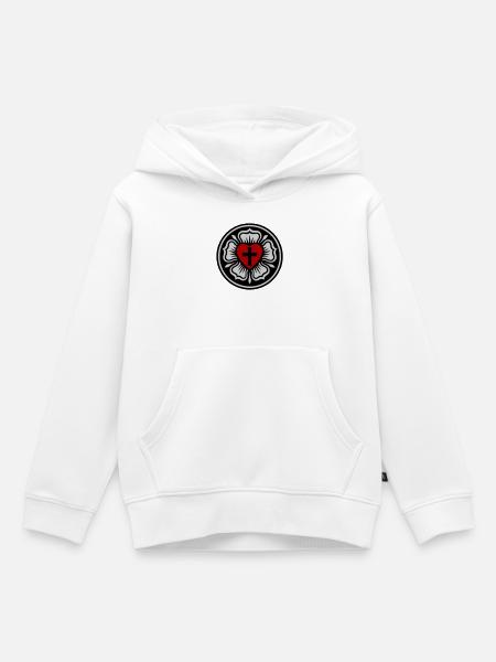 Lutherische Rose - Kinder Premium Organic Hoodie - Weiß