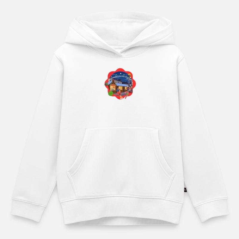 Marché de Noël de Coblence - Sweat Premium à capuche enfant bio - blanc