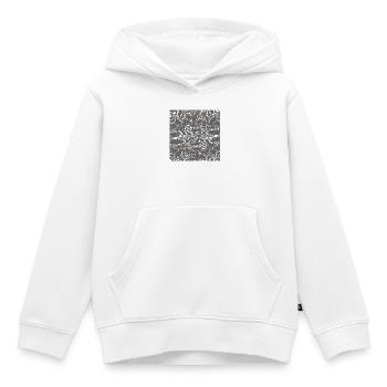 Grey-organic texture - Kids Premium Organic Hoodie - white - Front - AI Model Kid Female (0cm)