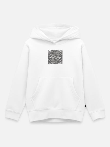 Grauorganische Textur - Kinder Premium Organic Hoodie - Weiß