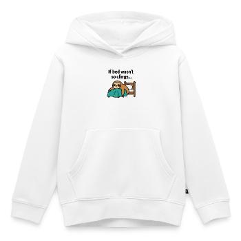 Paresseux du lit collant - Sweat Premium à capuche enfant bio - blanc - Devant - AI Model Kid Female (0cm)