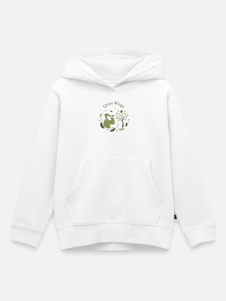 Quiet Wings - Kinder Premium Organic Hoodie - Weiß