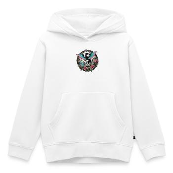 Crystalline Dragon in Rose Crystal Garden - Kids Premium Organic Hoodie - white - Front - AI Model Kid Female (0cm)