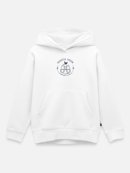 Friedvolle Sicht - Kinder Premium Organic Hoodie - Weiß