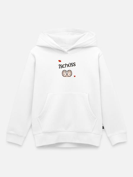 Abschied Kollegen Tschüss Igel - Kinder Premium Organic Hoodie - Weiß