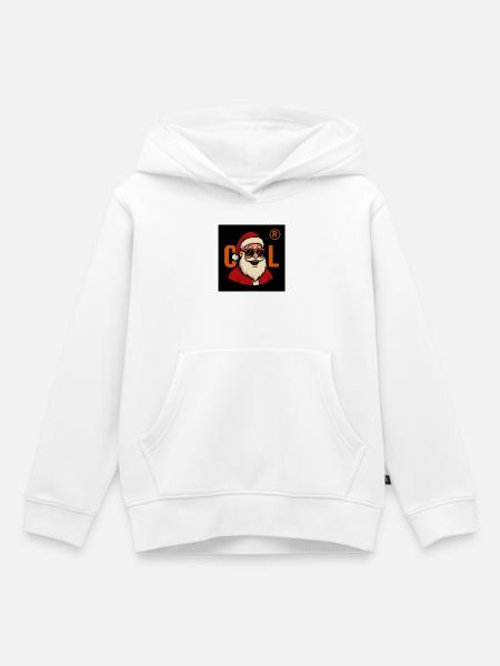 Sinterklaas mit Sonnenbrille - Kinder Premium Organic Hoodie - Weiß
