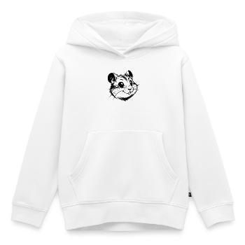 Knuffiger Hamster mit fröhlichen lebhaften Augen - Kinder Premium Organic Hoodie - Weiß - Vorne - AI Model Kid Female (0cm)