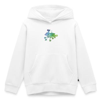Aventure spatiale sur le rover martienne sur la planète rouge - Sweat Premium à capuche enfant bio - blanc - Devant - AI Model Kid Female (0cm)