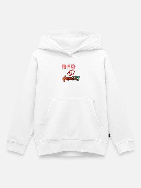 Rotes Herz, Graffiti-Herz - Kinder Premium Organic Hoodie - Weiß
