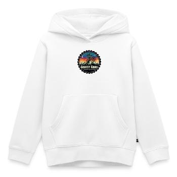 Rois de la gravité : Conquérir la Montagne - Sweat Premium à capuche enfant bio - blanc - Devant - AI Model Kid Female (0cm)