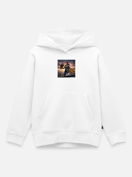 Urban Eagle Heldin - Kinder Premium Organic Hoodie - Weiß