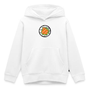 Sushi au saumon japonais Art culinaire japonais - Sweat Premium à capuche enfant bio - blanc - Devant - AI Model Kid Female (0cm)