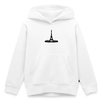 Französischer Blickfang Eiffelturm typisch Paris - Kinder Premium Organic Hoodie - Weiß - Vorne - AI Model Kid Female (0cm)