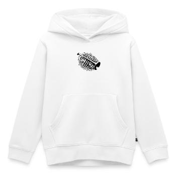 Trompeten Notenexplosion Zauber Blech mit Seele - Kinder Premium Organic Hoodie - Weiß - Vorne - AI Model Kid Female (0cm)