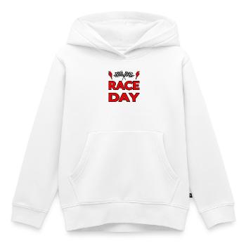 Automobiles - Sweat Premium à capuche enfant bio - blanc - Devant - AI Model Kid Female (0cm)