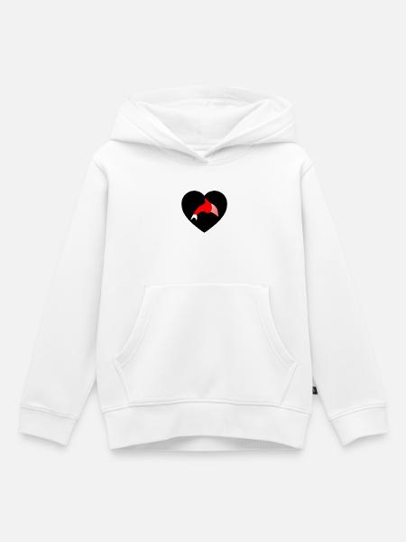 Delfin - Kinder Premium Organic Hoodie - Weiß