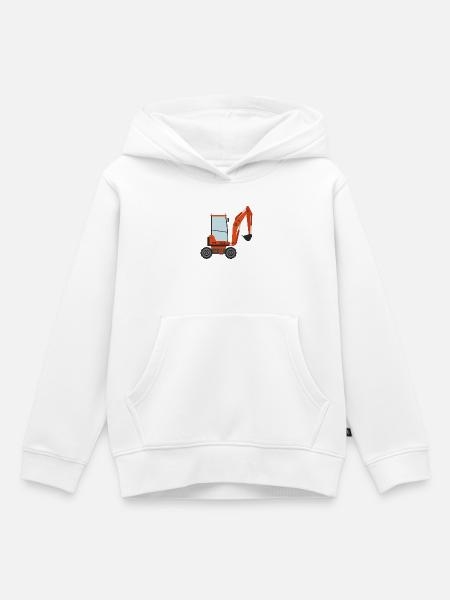 Bagger - Kinder Premium Organic Hoodie - Weiß