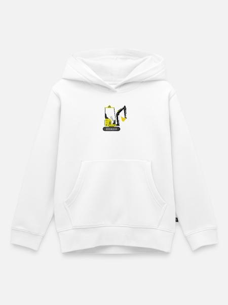 Bagger - Kinder Premium Organic Hoodie - Weiß