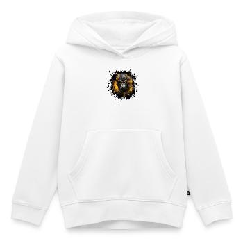 Gorilla Splatter Porträt - Kinder Premium Organic Hoodie - Weiß - Vorne - AI Model Kid Female (0cm)