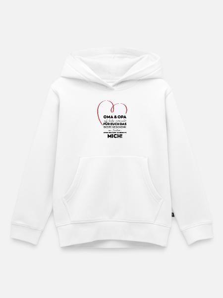 Oma Opa Großeltern lustiges Geschenk - Kinder Premium Organic Hoodie - Weiß