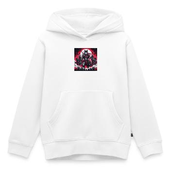 Les loups de la Légion Pourpre - Sweat Premium à capuche enfant bio - blanc - Devant - AI Model Kid Female (0cm)
