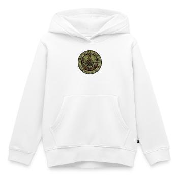 The Mantua slaughterhouse - rotten meat since 1950 - Kids Premium Organic Hoodie - white - Front - AI Model Kid Female (0cm)