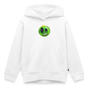 Grüner ängstlicher Limetten-Weihnachtsball - Kinder Premium Organic Hoodie - Weiß - Vorne - AI Model Kid Female (0cm)