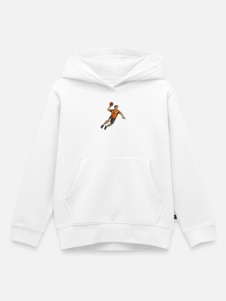 Handball Spieler im Angriff - Kinder Premium Organic Hoodie - Weiß